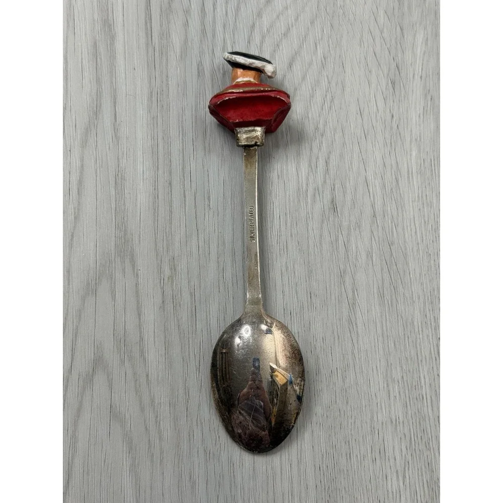 King Henry VIII 3D Figural Handle Silver Plated Souvenir Spoon Tudor